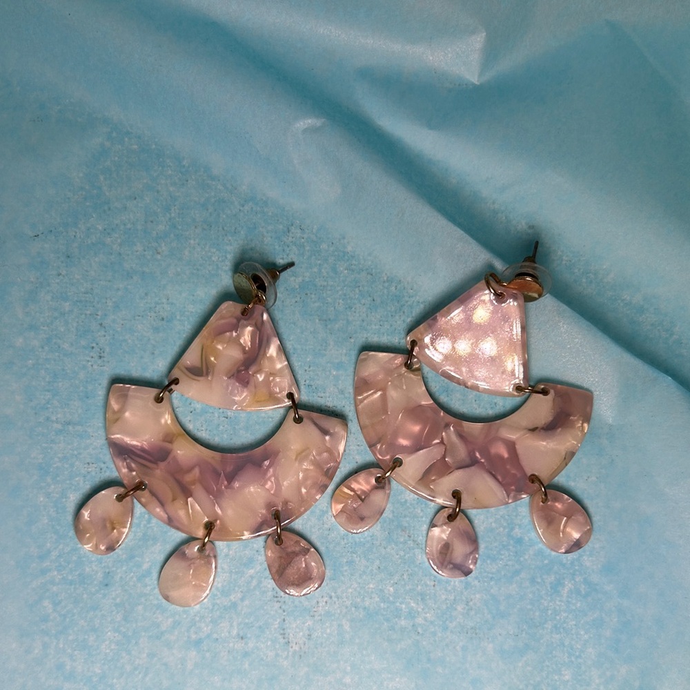 Elegant Purple Dangle Earrings